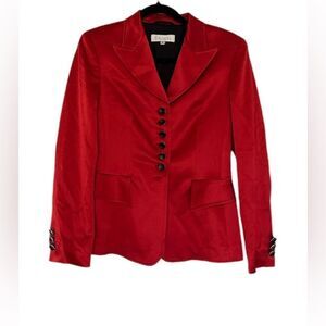 Escada Wool Silk Red Blazer Size 6